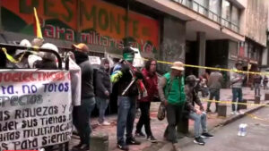 ¡Ojo! Hay protestas en el centro de Bogotá: movilidad totalmente colapsada