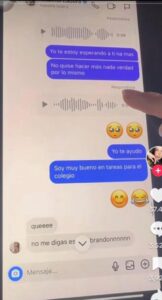 Los pantallazos de las conversaciones de Beéle con Isabella Ladera en