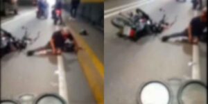 Video | Motociclista se arrancó parte de su rostro tras estrellarse dentro de un túnel