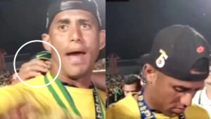 Video | Hincha le había robado medalla a jugador del Bucaramanga: Policía la recuperó