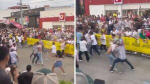 ¡Infiel a la vista! Tremenda pelea en la Feria Nacional de la Ganadería por cachos