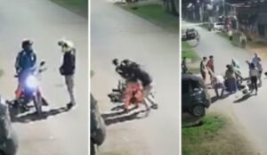 Video | Pidió una moto por app para robar al conductor, pero vecinos le dieron una paliza