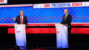 Trump da primer golpe en debate presidencial en Estados Unidos, ¿reemplazarán a Joe Biden?