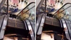 Denuncian accidente en centro comercial: escalera eléctrica se partió dejando heridos