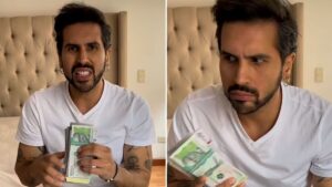 ¡Una millonada! Brian Moreno se encontró cuatro fajos de billetes en la cama de un hotel