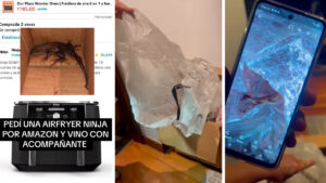 Joven compró un Air Fryer y asegura que le llegó con un lagarto dentro