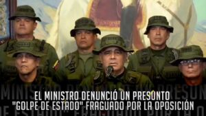 Ministro de Defensa y Fuerzas Armadas venezolanas anuncian respaldo total a Maduro