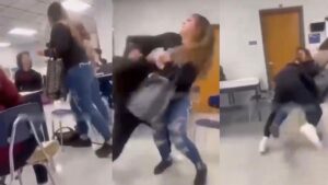 Video | Alumno cansado del bullying golpea fuertemente a la presunta agresora