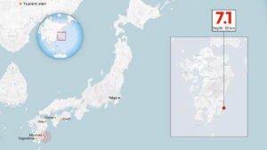 Tsunami de casi medio metro golpeó las costas de Japón tras un fuerte terremoto: 9 heridos