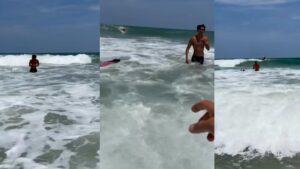 Video | Hombre fue atacado por un tiburón mientras surfeaba: Sentí los dientes afilados