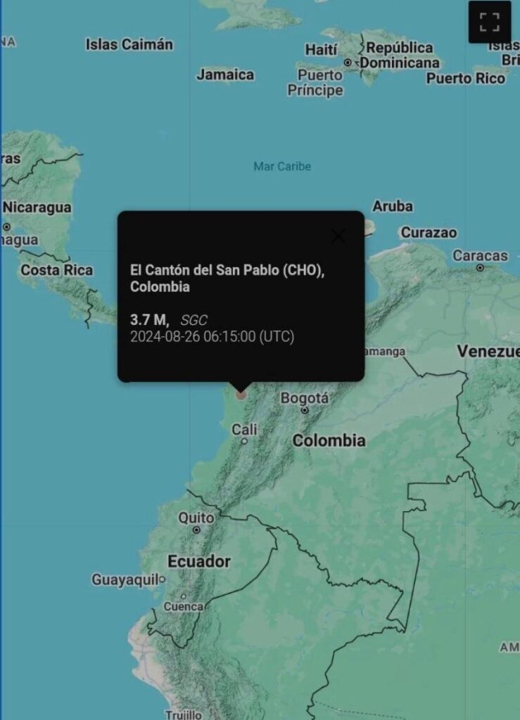 Temblor en Colombia 