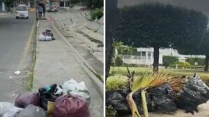 La basura se empieza a acumular en las calles tras tres días del paro de camioneros