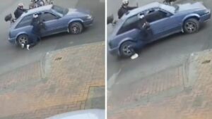 Video | Violento robo: ladrón arrastró a mujer en su vehículo arrebatándole el celular