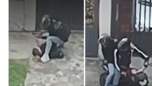 Video | Ladrón robó celular a mujer y la mantuvo en el piso para desbloquearlo con su cara