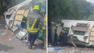 Bus de estudiantes se accidentó vía hacia La Mesa: hay varios fallecidos y heridos