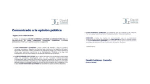 Abogados de Juan Fernando Quintero piden a los medios no vincularlo con el caso de su tío