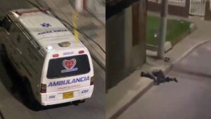 Video | Ambulancia habría dejado tirado a un hombre en medio de la noche en Bogotá