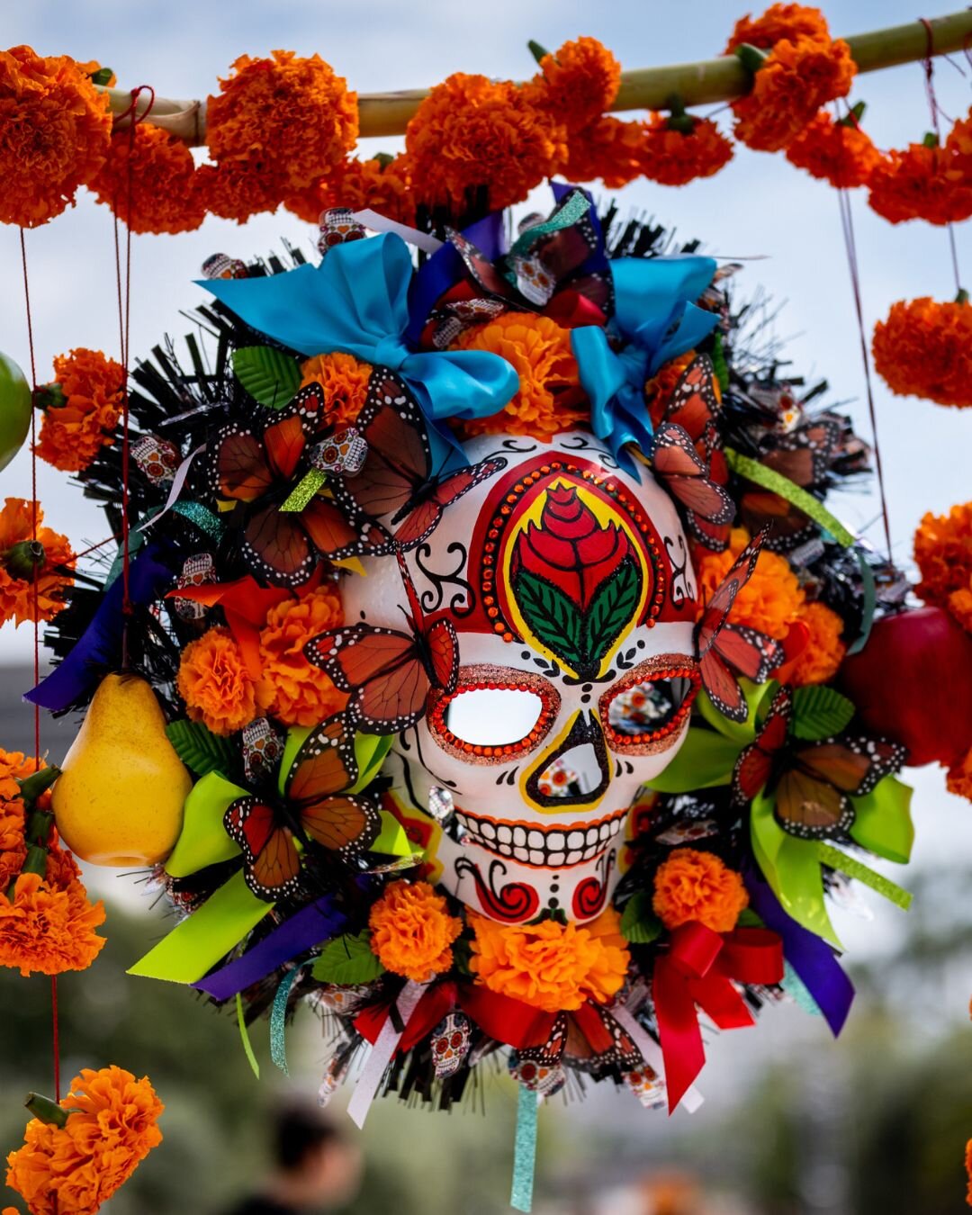 adorno de calavera para el día de muertos