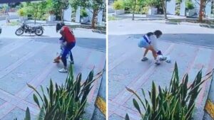 Video | Así se defendió una mujer de intento de robo en Bucaramanga