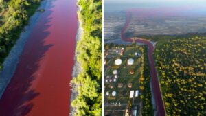 Video | Un río de sangre: esto se sabe del río que se tiñó de rojo