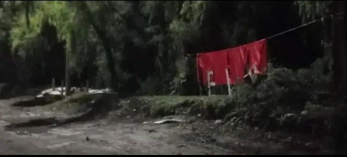 Bandera del ELN hallada en Bogotá