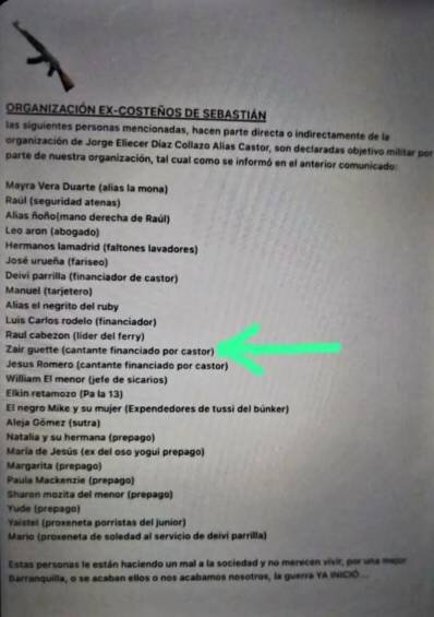 Hija de exfutbolista reconocido, teme por su vida tras aparecer en un panfleto amenazador 