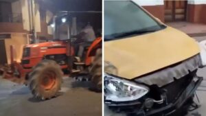 Video | Conductor de tractor causa caos en Antioquia