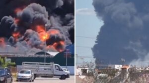 Video | Incendio químico causa nube de humo tóxico: esto se sabe