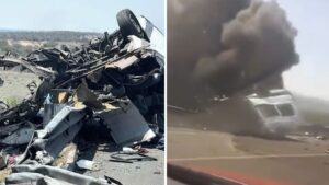 Video | 21 muertos dejó accidente múltiple en autopista entre un bus y un tráiler
