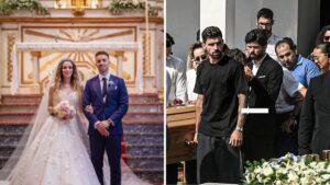 Video | Revelan desgarradoras imágenes de la esposa de Diogo Jota durante su funeral