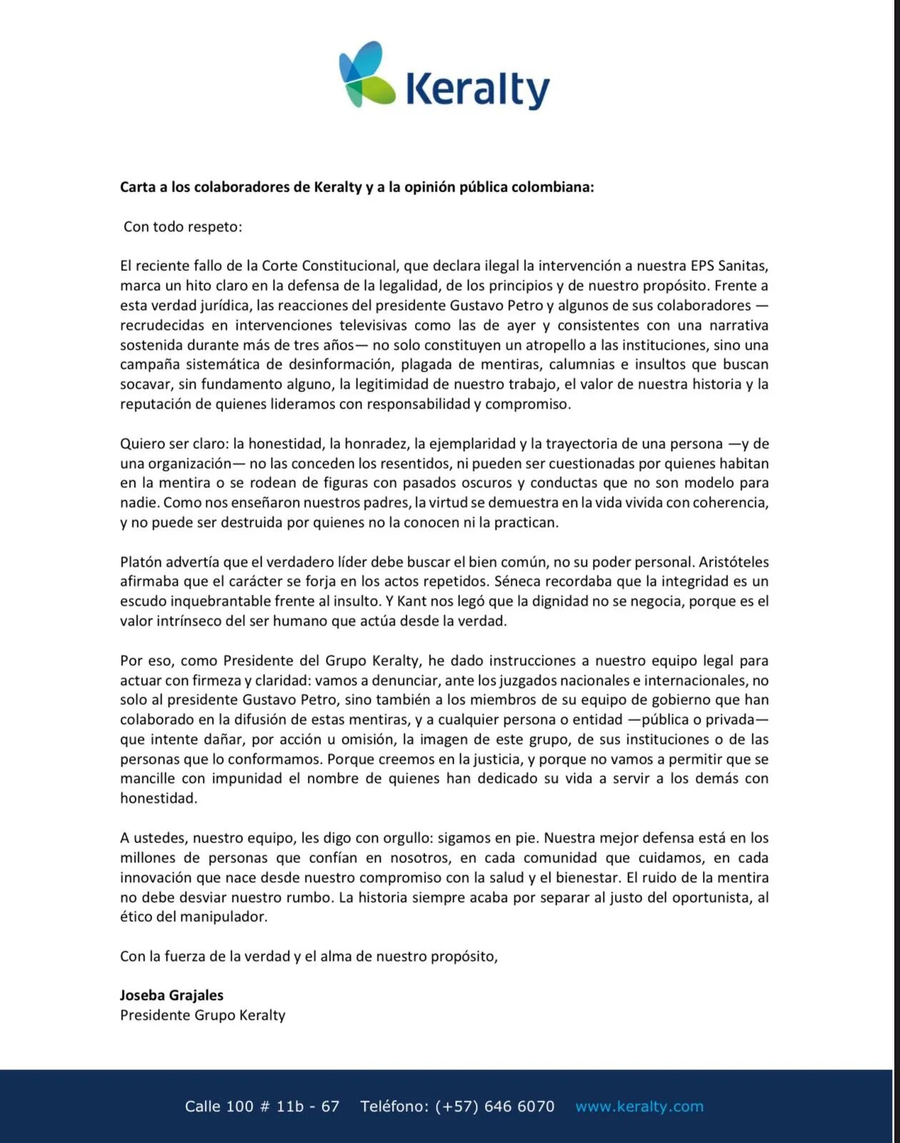 Esto se sabe sobre la demanda contra Gustavo Petro por sus declaraciones sobre Sanitas