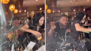Video | Influencers fueron chocados por carro en pleno restaurante: todo quedó grabado
