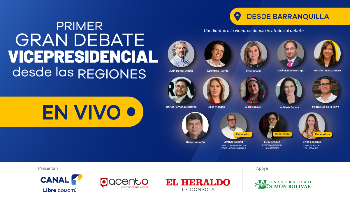 Fórmulas vicepresidenciales debaten propuestas para el futuro de Colombia