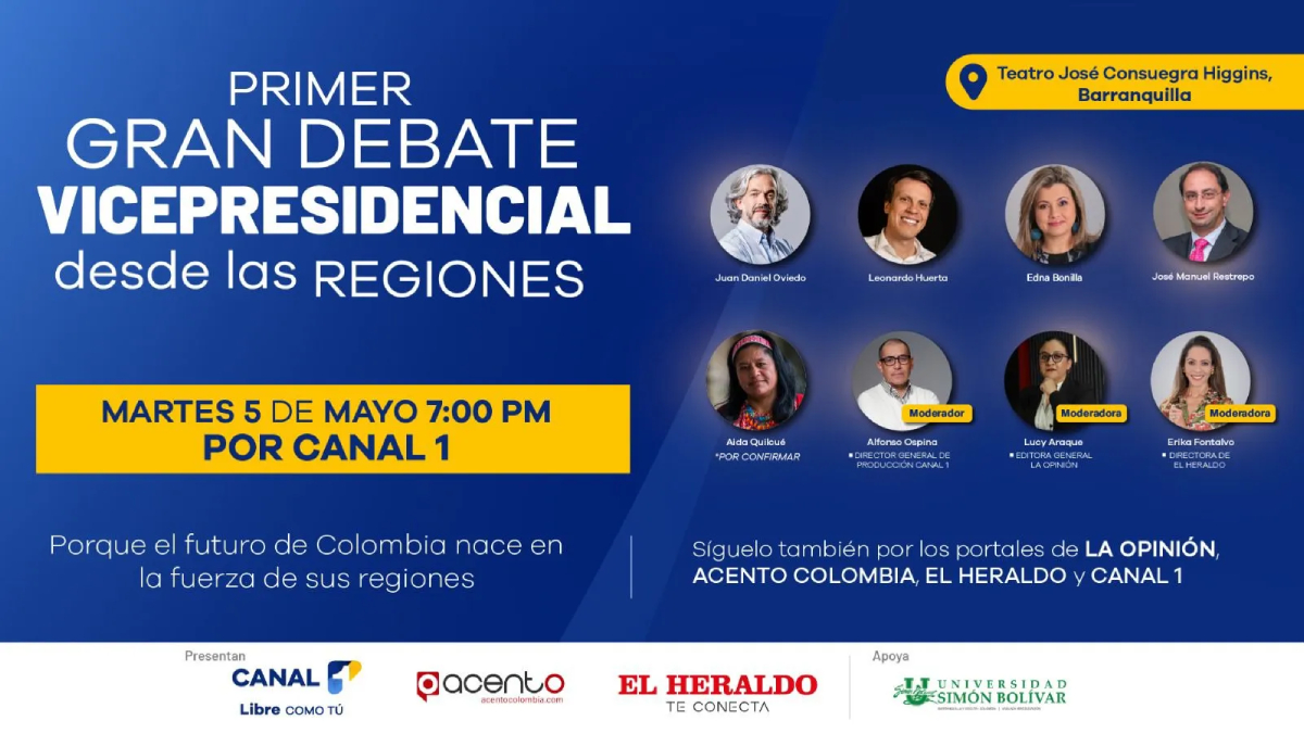 Candidatos vicepresidenciales debaten en Barranquilla sobre temas clave para el país