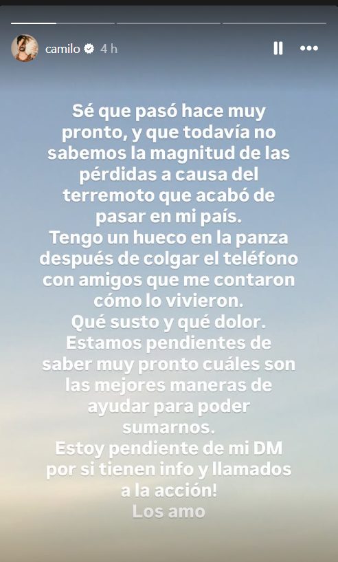 camilo terremoto